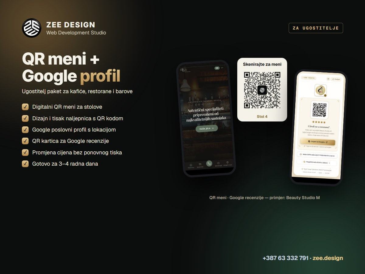 QR Meni I Google Profil Za Ugostitelje