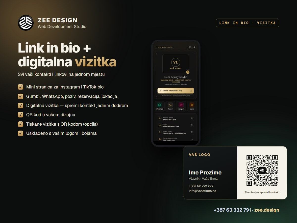 Link In Bio Stranica I Digitalna Vizitka